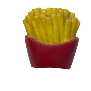 Vintage Plastic French Fry Magnet Yellow Red Fast Food Fridge Magnet